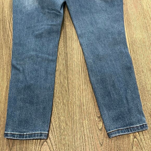 Bien Bleu Womens Skinny Jeans High Rise Distressed Denim Medium Wash Blue Sz 20 - Picture 10 of 11